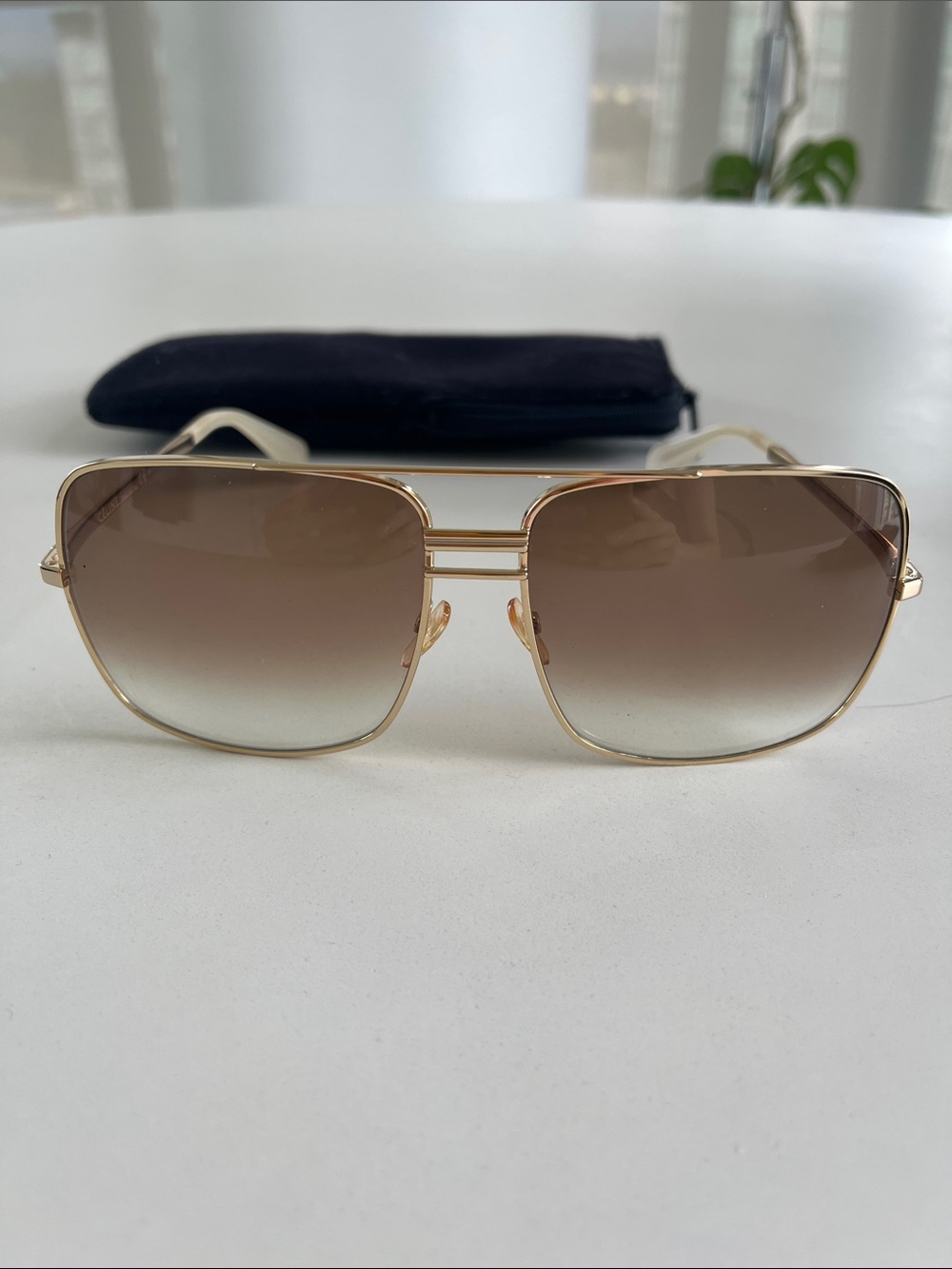 Celine Gold Frame Brown Gradient Women's Sunglasses